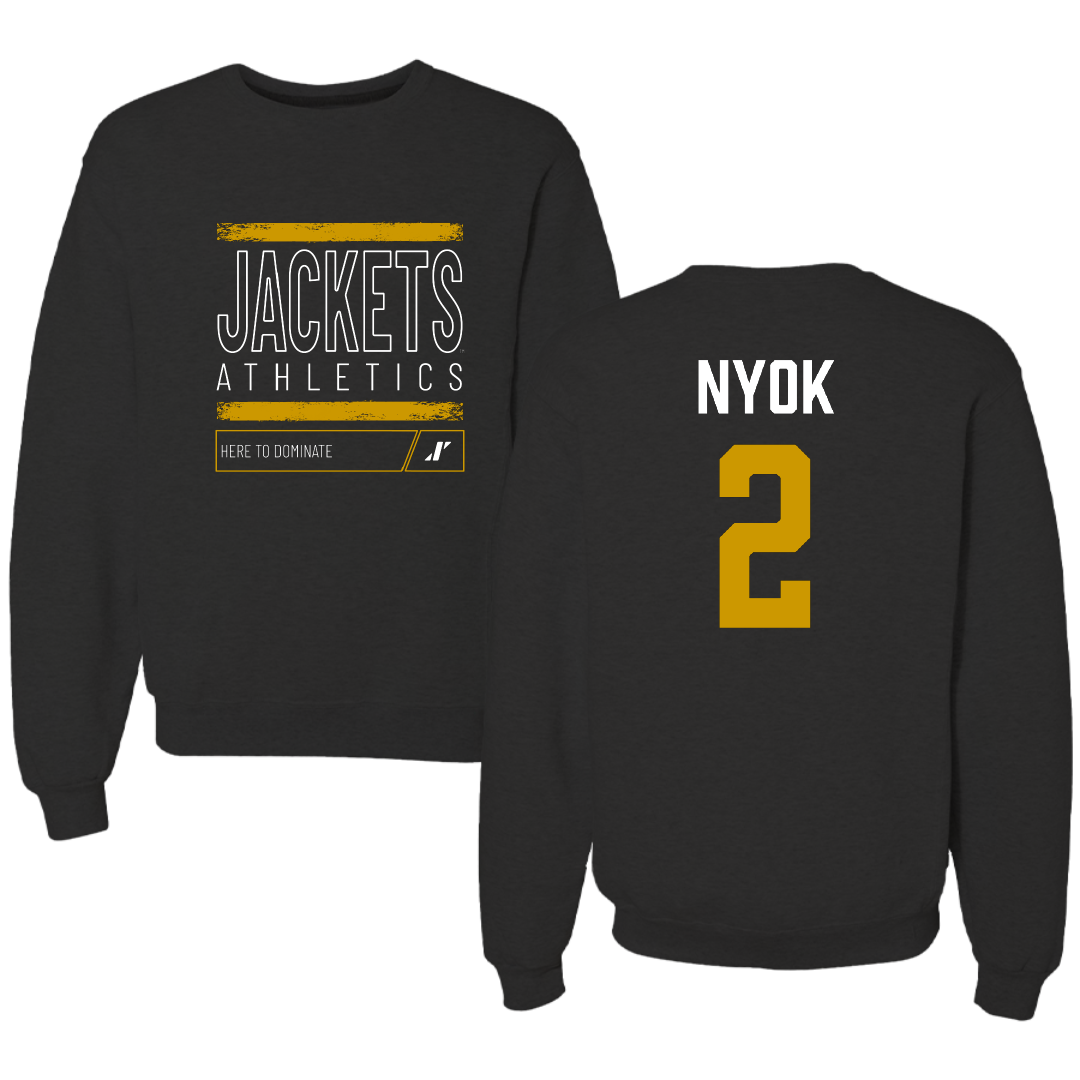 West Virginia State University Basketball (W) Black Dominate Crewneck - #2 Tiir Nyok