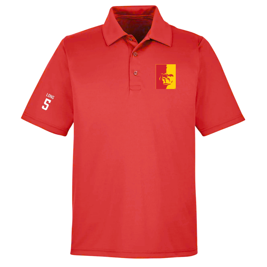 Pittsburg State University Baseball Red Polo - #5 Cason Long