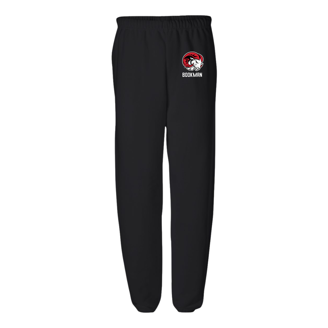 Winston-Salem State University Football Black Sweatpants - #55 Andrew Bookman