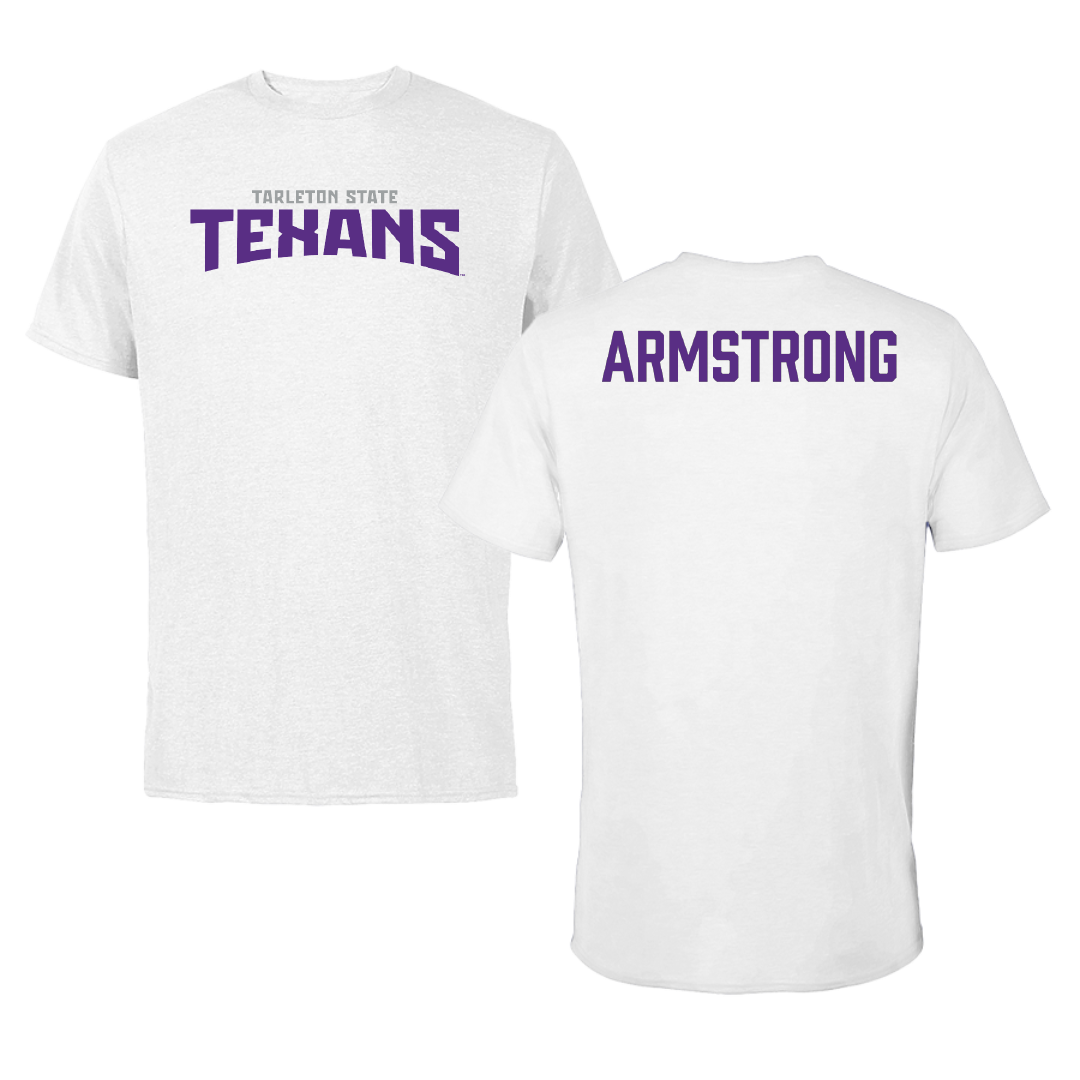 Tarleton State University TF and XC White Classic Tee - Justice Armstrong