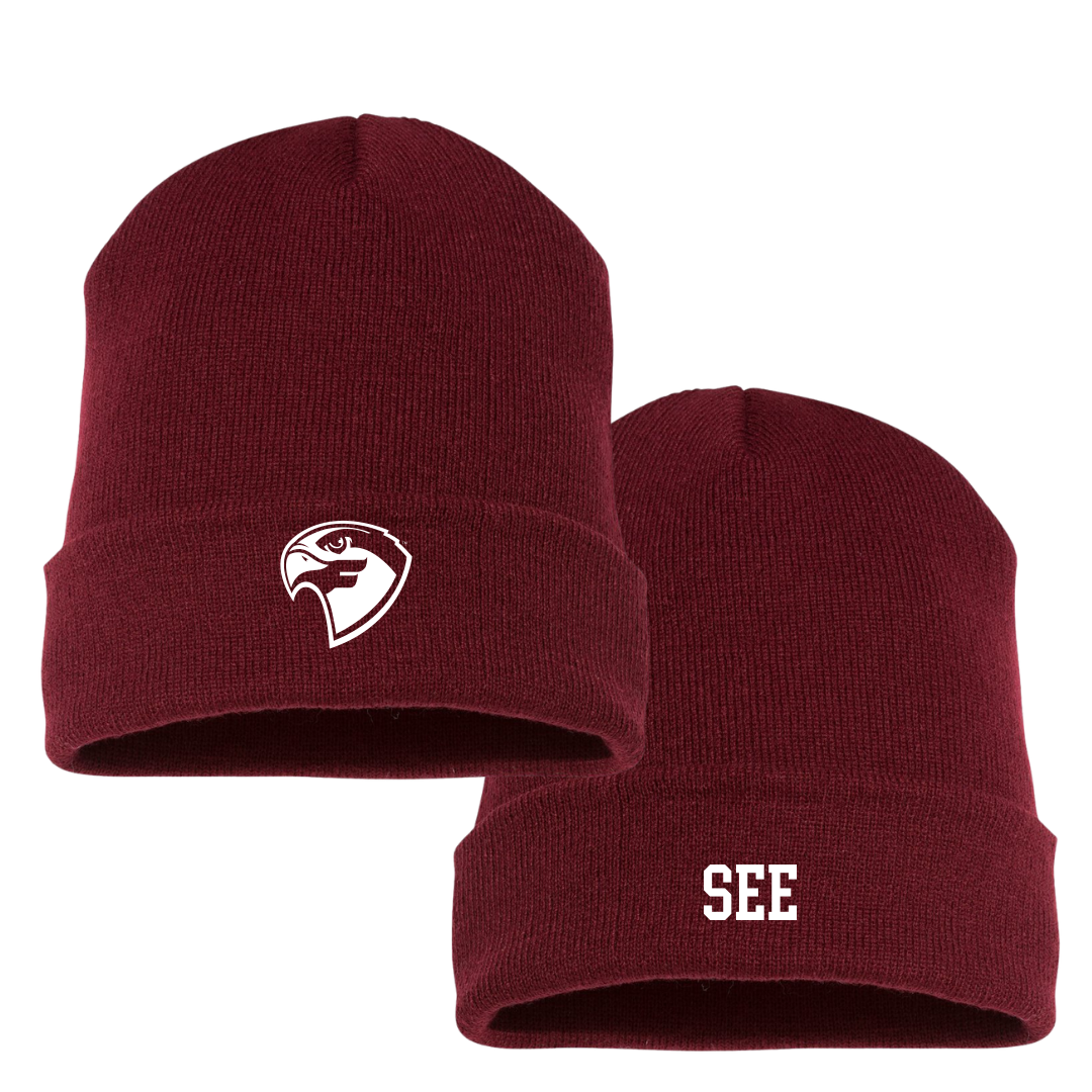 Fairmont State University Football Maroon Beanie - #54 Jaydon See