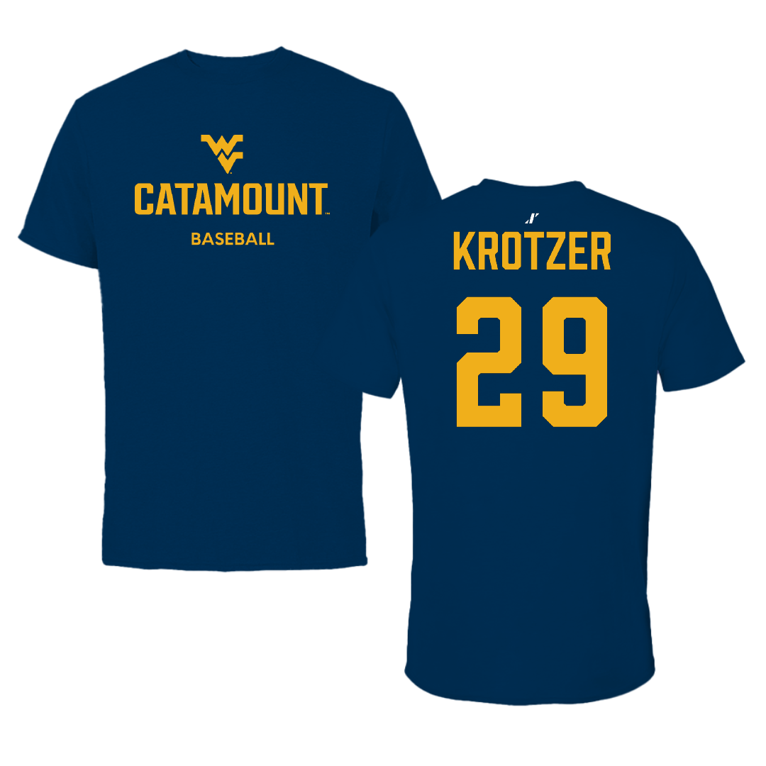 Potomac State College Baseball Navy Tee - #29 Hunter Krotzer