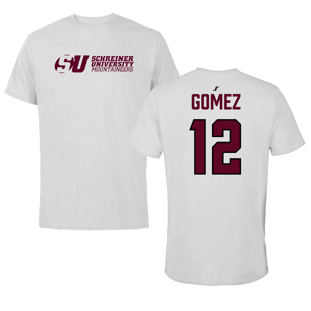 Schreiner University Baseball Light Gray Tee - #12 Alex Gomez