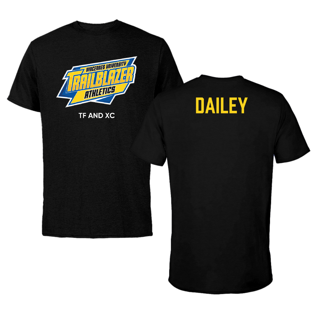 Vincennes University TF and XC Black Performance Tee - Evan Dailey