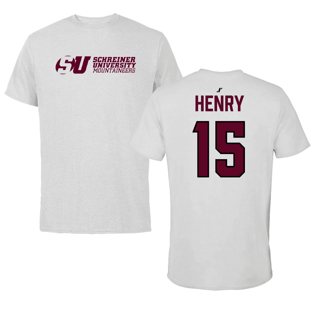 Schreiner University Baseball Light Gray Performance Tee - #15 Wyatt Henry