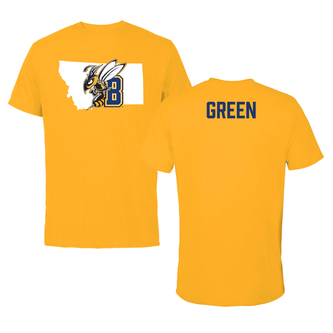 Montana State University Billings TF and XC Gold State Tee - Jaida Green