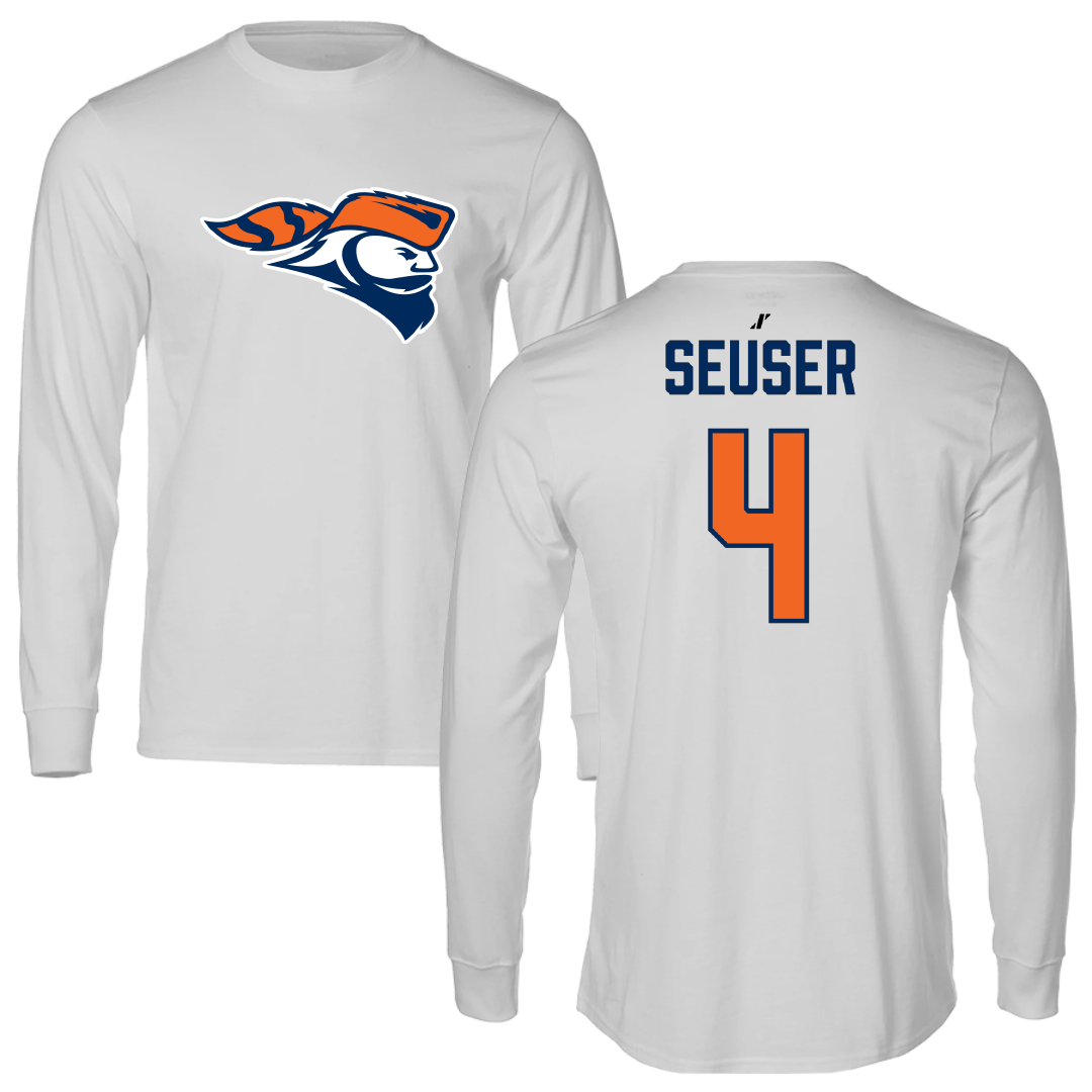 Carroll University Soccer (W) Light Gray Performance Long Sleeve - #4 Harlie Seuser