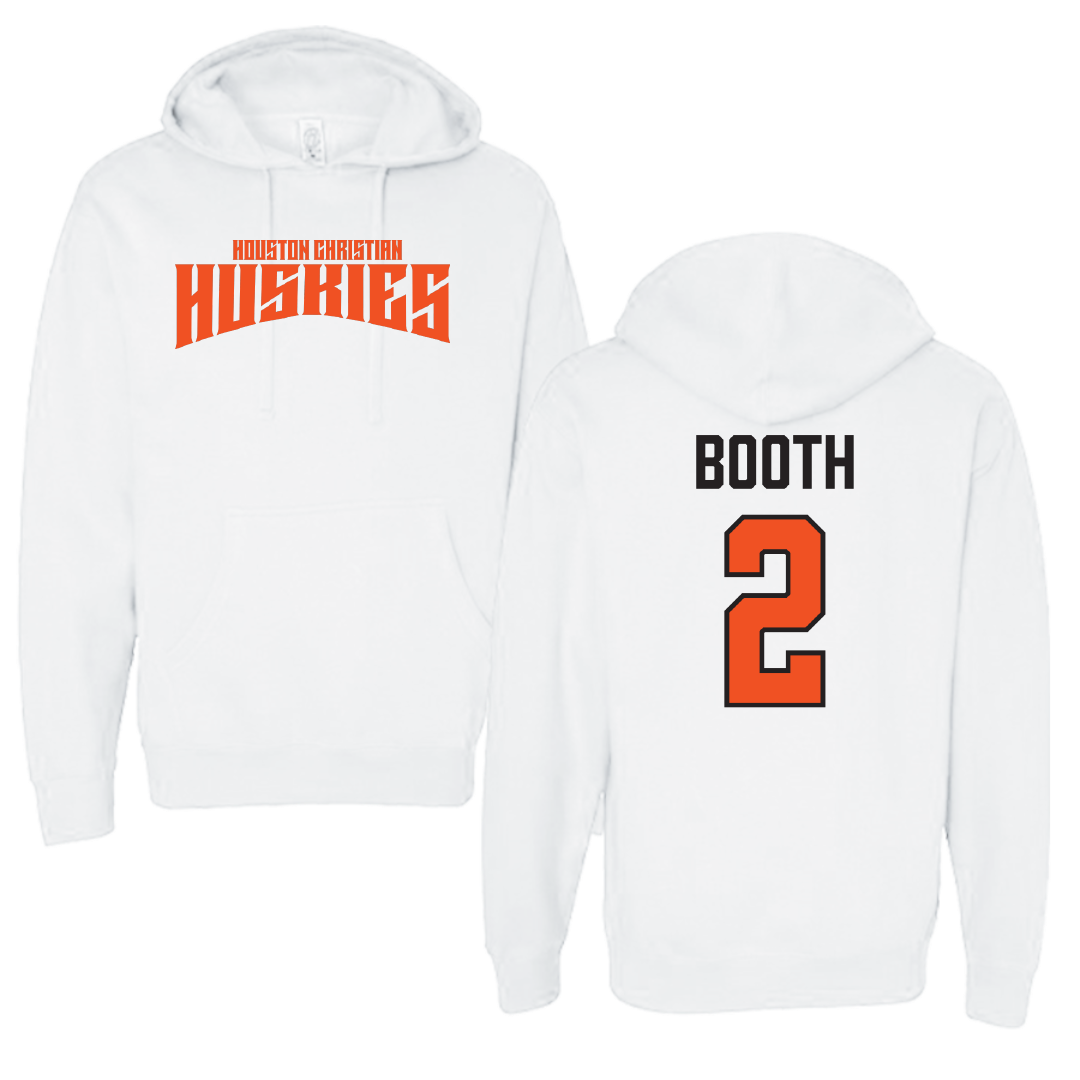 Houston Christian University Basketball White Classic Hoodie - #2 Grace Booth
