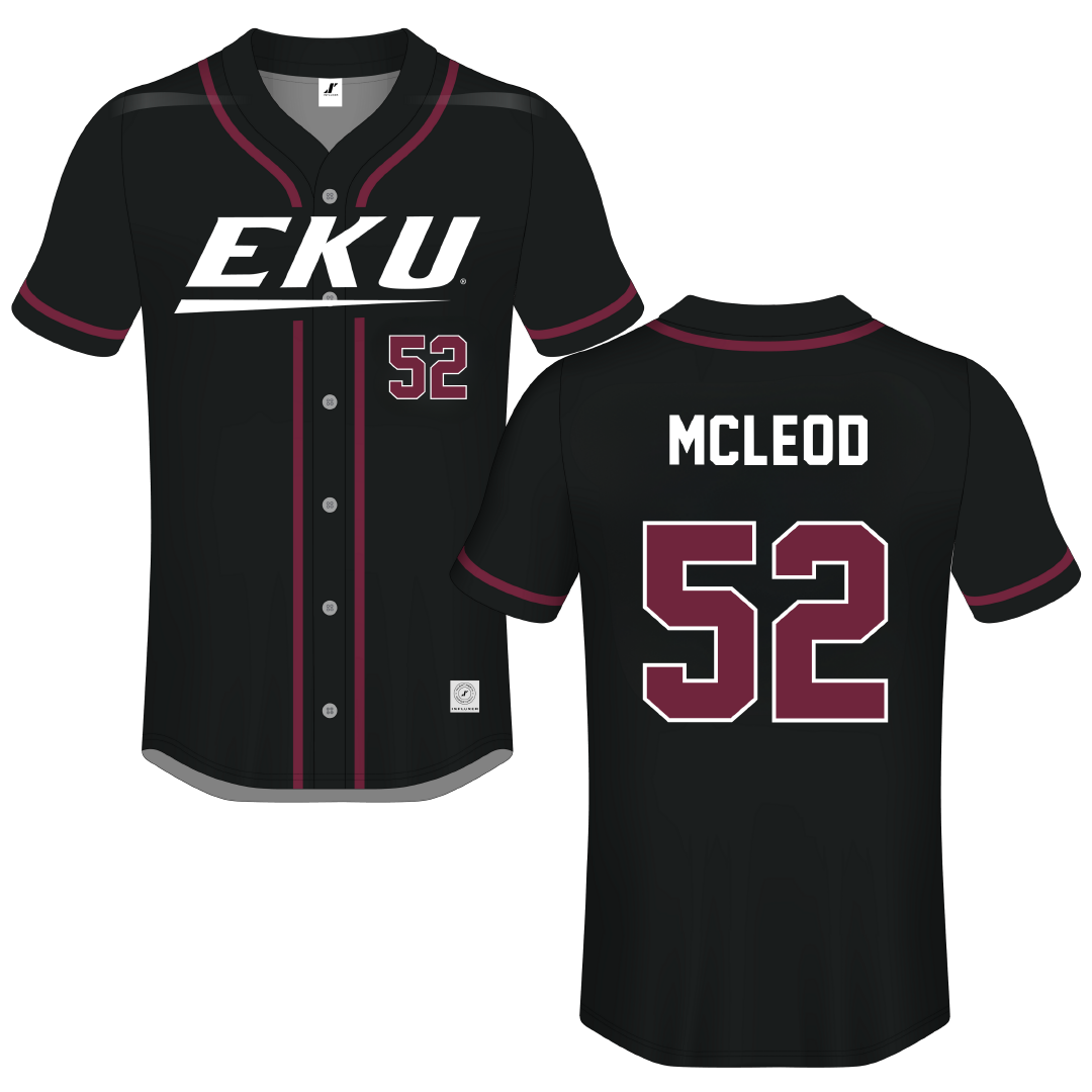 Eastern Kentucky University Black Button-Down Jersey - #52 Jada McLeod