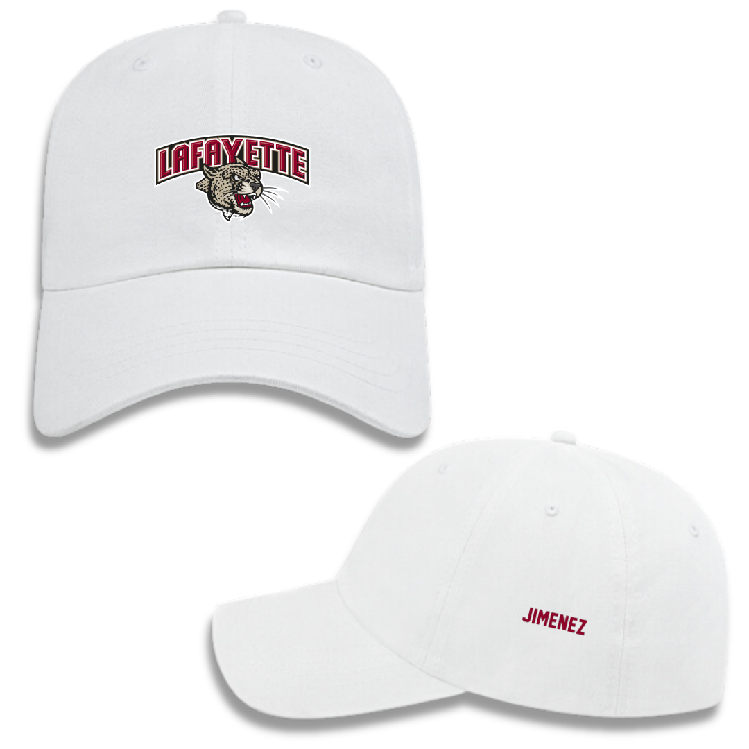 Lafayette College Swimming & Diving White Hat - Timothy Jimenez