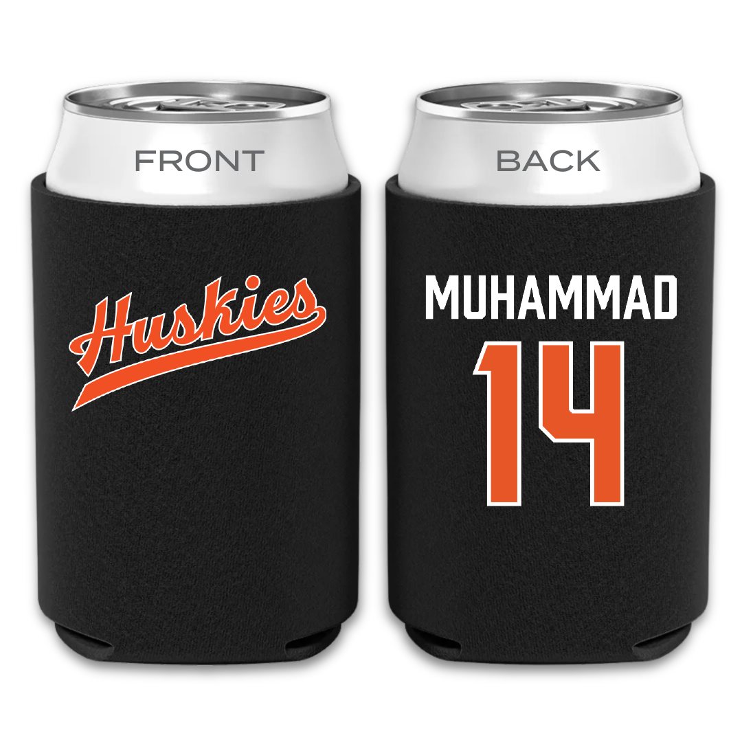 Houston Christian University Football Black Can Cooler - #14 Taurean Muhammad