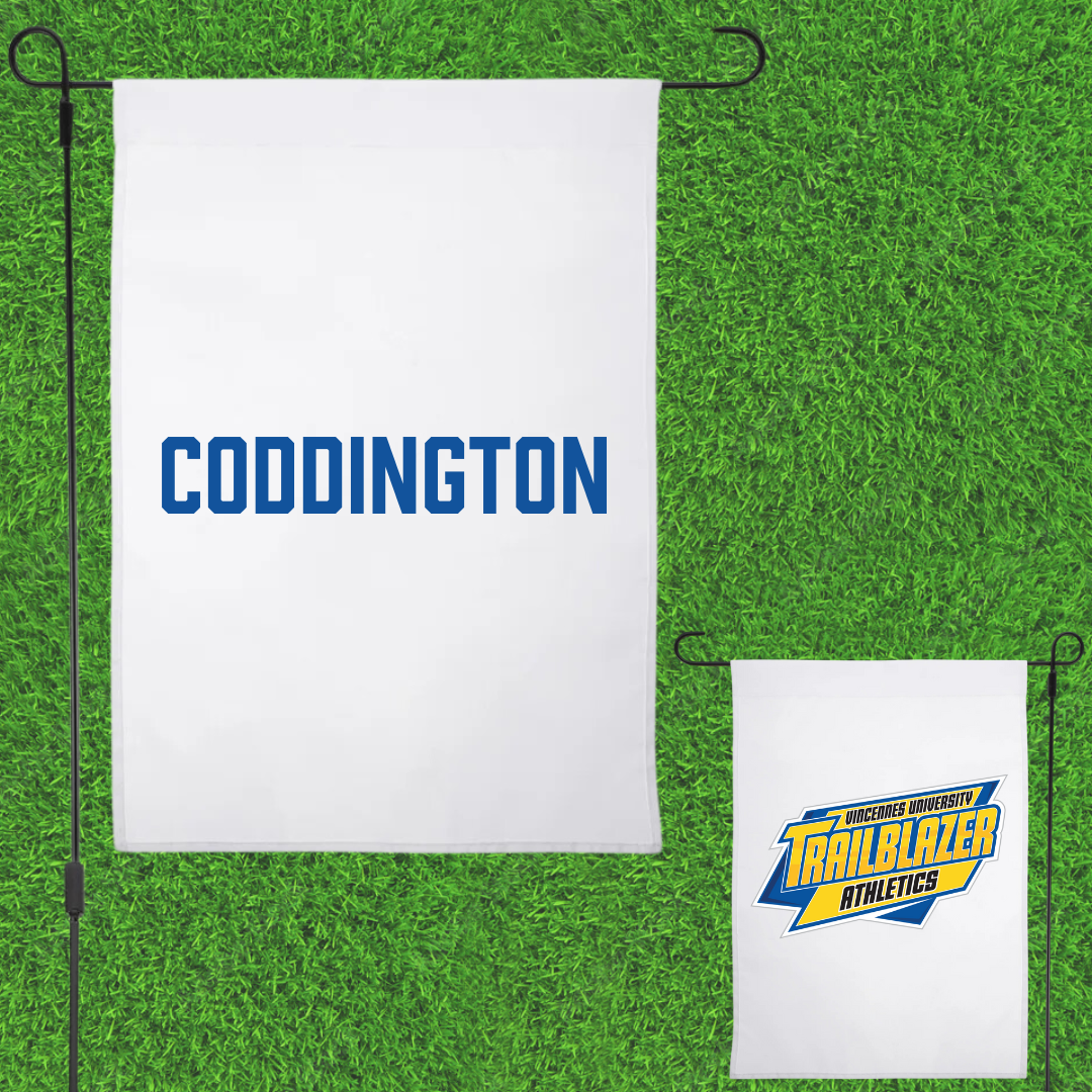 Vincennes University Bowling (M) White Garden Flag - Cadyn Coddington
