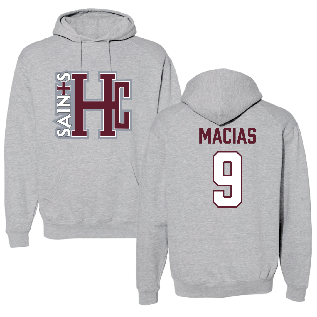 Holy Cross College Soccer (W) Sport Gray Hoodie - #9 Neyda Macias