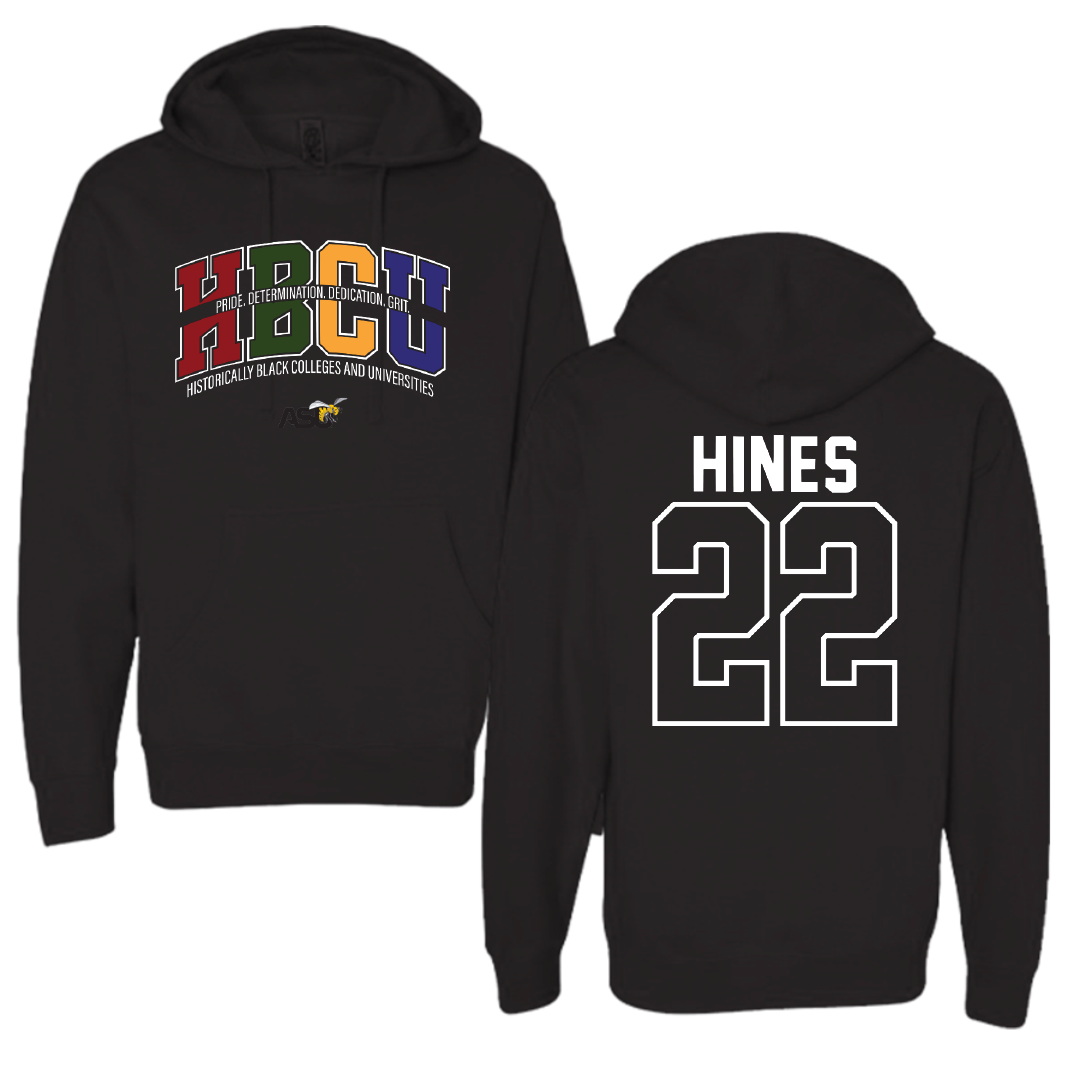 Alabama State University Volleyball Black HBCU Hoodie - #22 Kaylen Hines