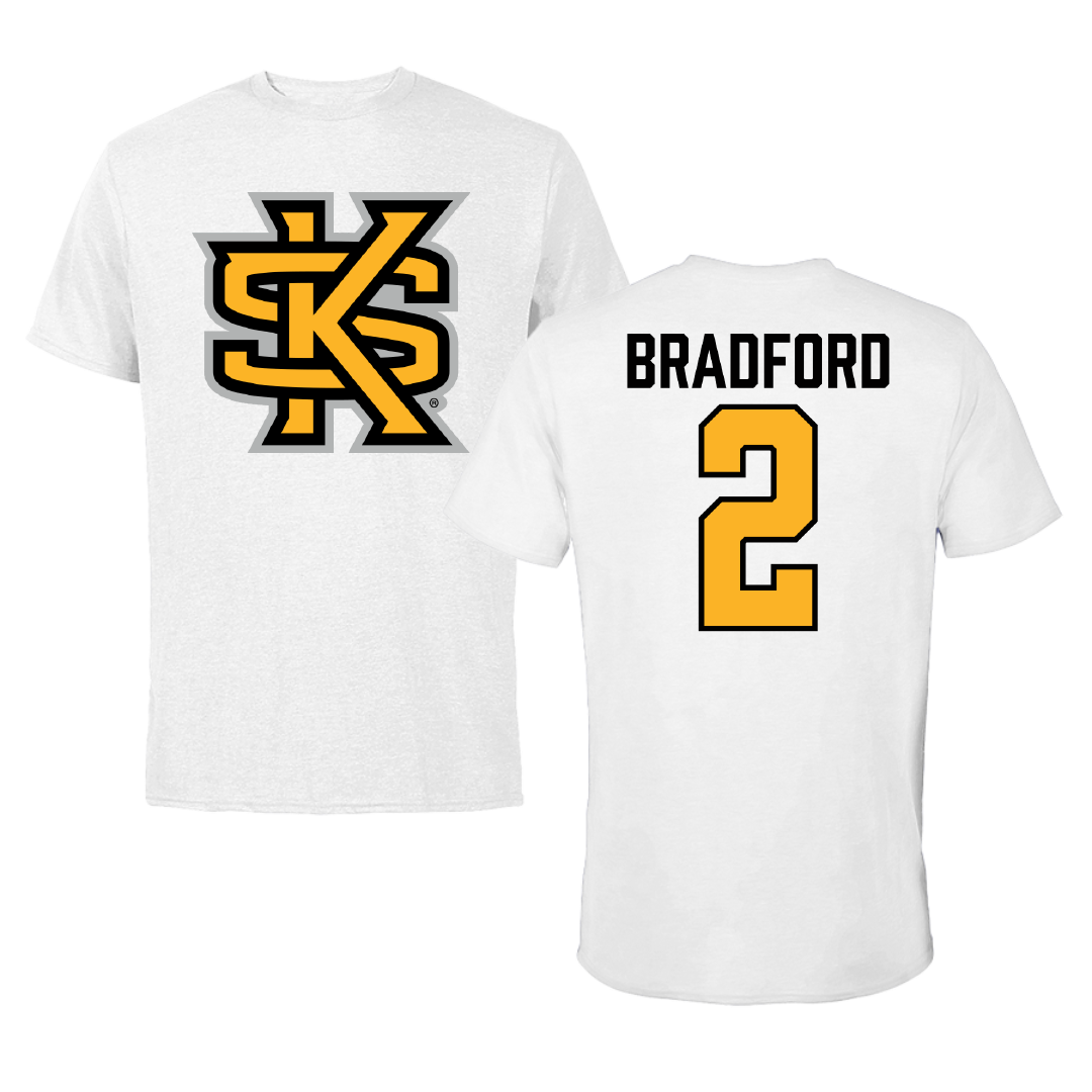 Kennesaw State University Soccer White Performance Tee - #2 Ava Bradford