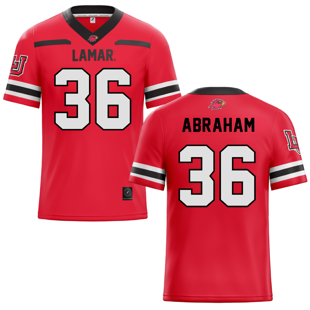 Lamar University Red Football Jersey - #36 Kobe Abraham