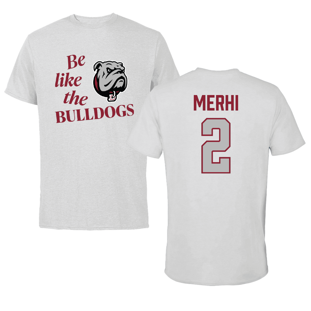 Dean College Lacrosse (M) Light Gray Be Like Us Performance Tee - #2 Aidan Merhi