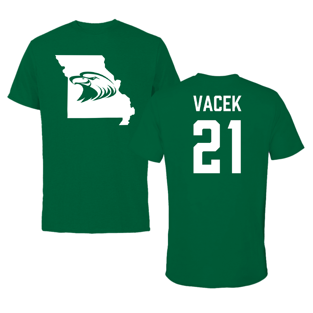 Central Methodist University Baseball Green State Performance Tee - #21 Stone Vacek