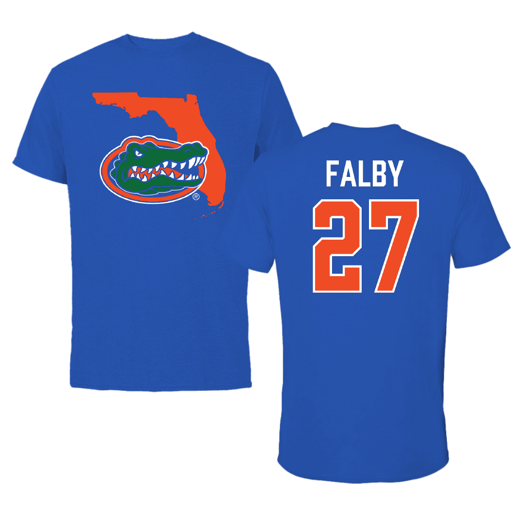 University of Florida Softball Blue State Tee - #27 Kendra Falby