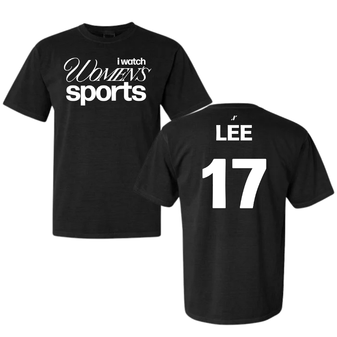 Long Beach State University Softball Black WHM Comfort Colors Tee - #17 Brooklyn Lee