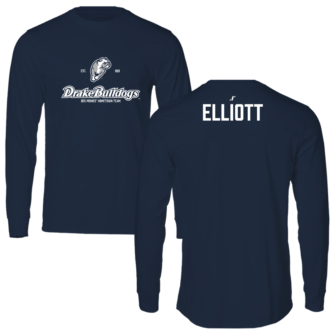 Drake University TF and XC Navy General Long Sleeve - Ethan Elliott