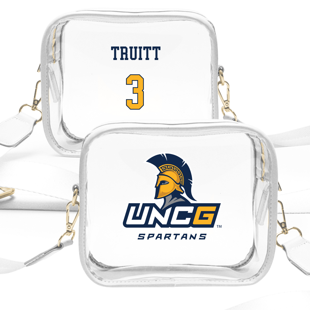 UNC Greensboro Baseball White Clear Stadium Bag - #3 Brantley Truitt