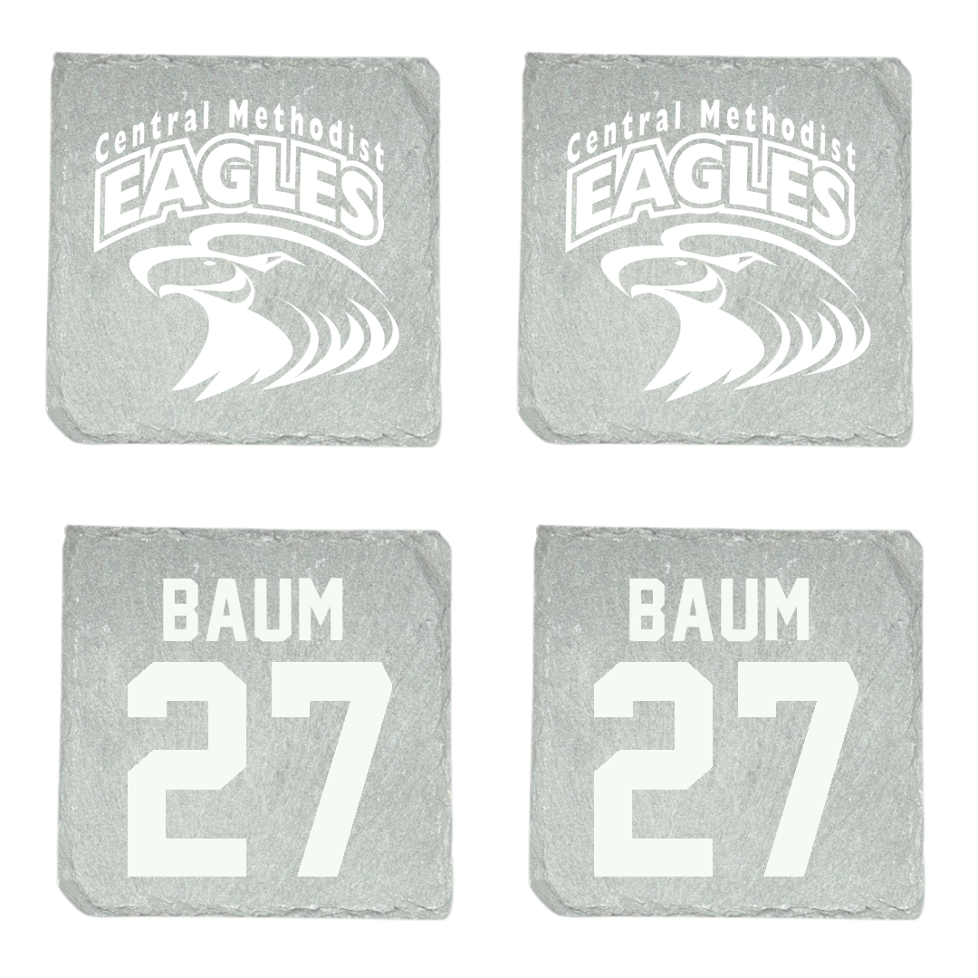 Central Methodist University Soccer Stone Coaster (4 Pack)  - #27 Jackson Baum