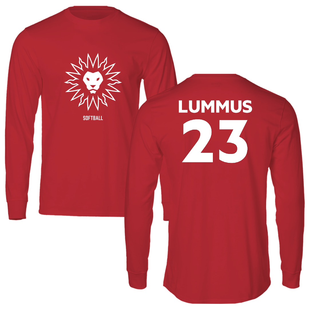 Loyola Marymount University Softball Red Long Sleeve - #23 Analiah Lummus