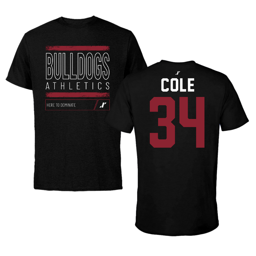 Dean College Lacrosse Black Dominate Performance Tee - #34 Ryan Cole