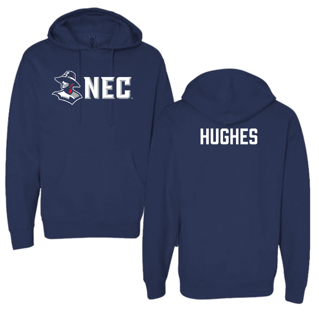 New England College Wrestling (M) Navy Hoodie - Patrick Hughes