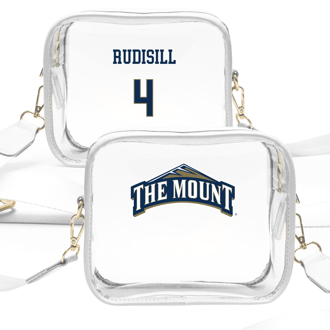 Mount St. Mary's University Baseball White Clear Stadium Bag - #4 Bryce Rudisill