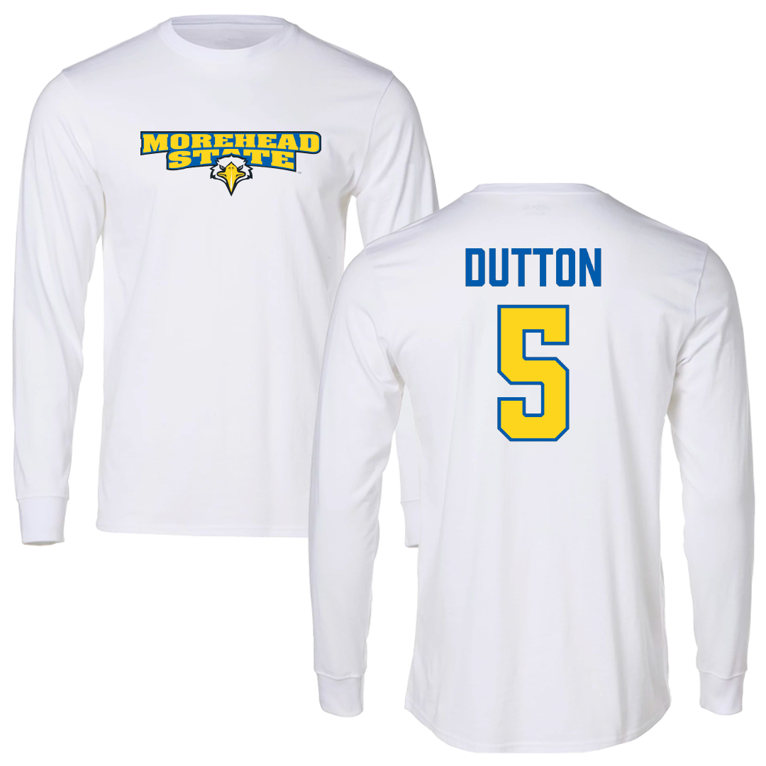 Morehead State University Baseball White Long Sleeve - #5 JJ Dutton