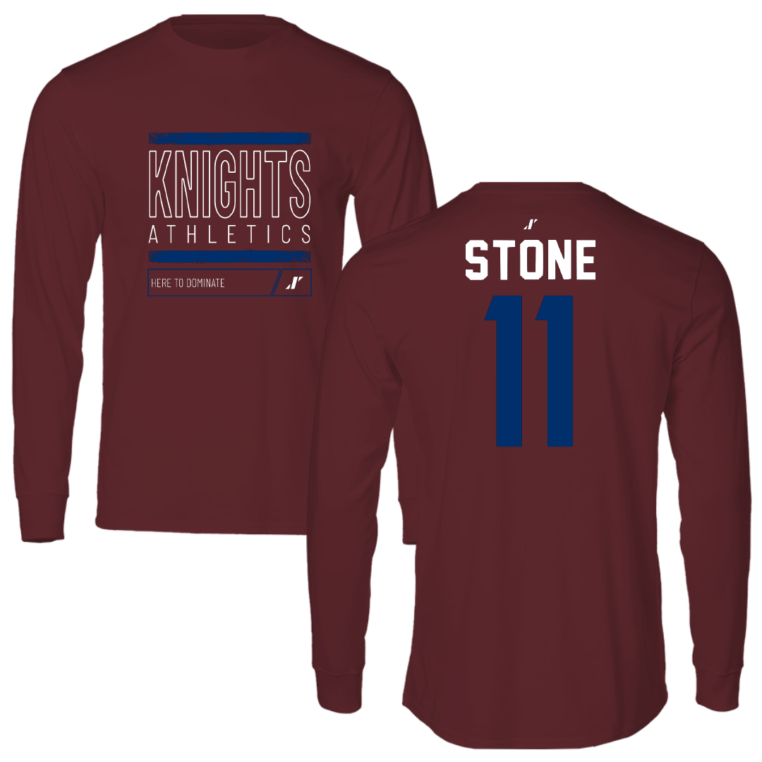 Fairleigh Dickinson University-Metropolitan Campus Softball Maroon Dominate Performance Long Sleeve - #11 Ayden Stone