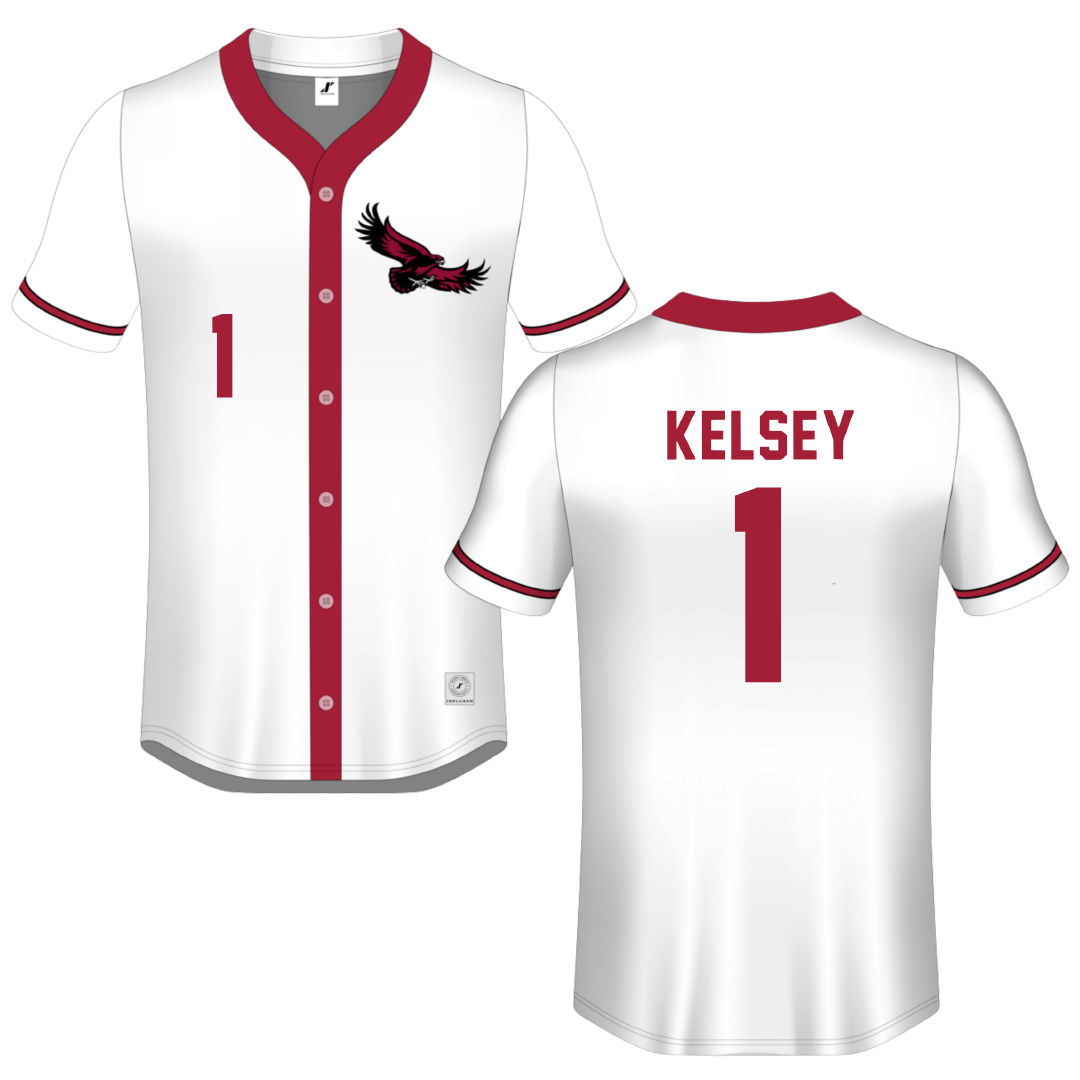 Saint Joseph's University White Button-Down Jersey - #1 Alex Kelsey