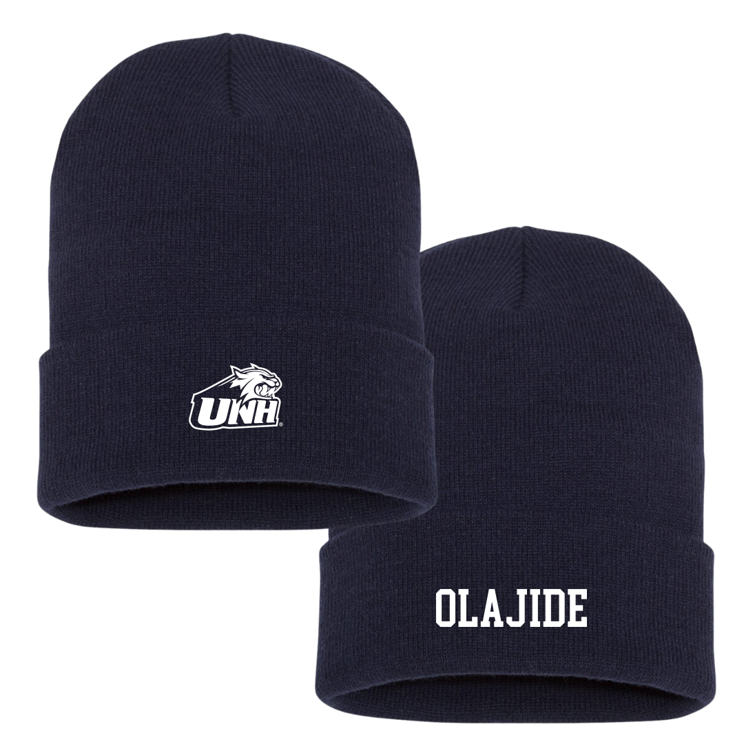 University of New Hampshire Football Navy Beanie - #55 Tolu Olajide