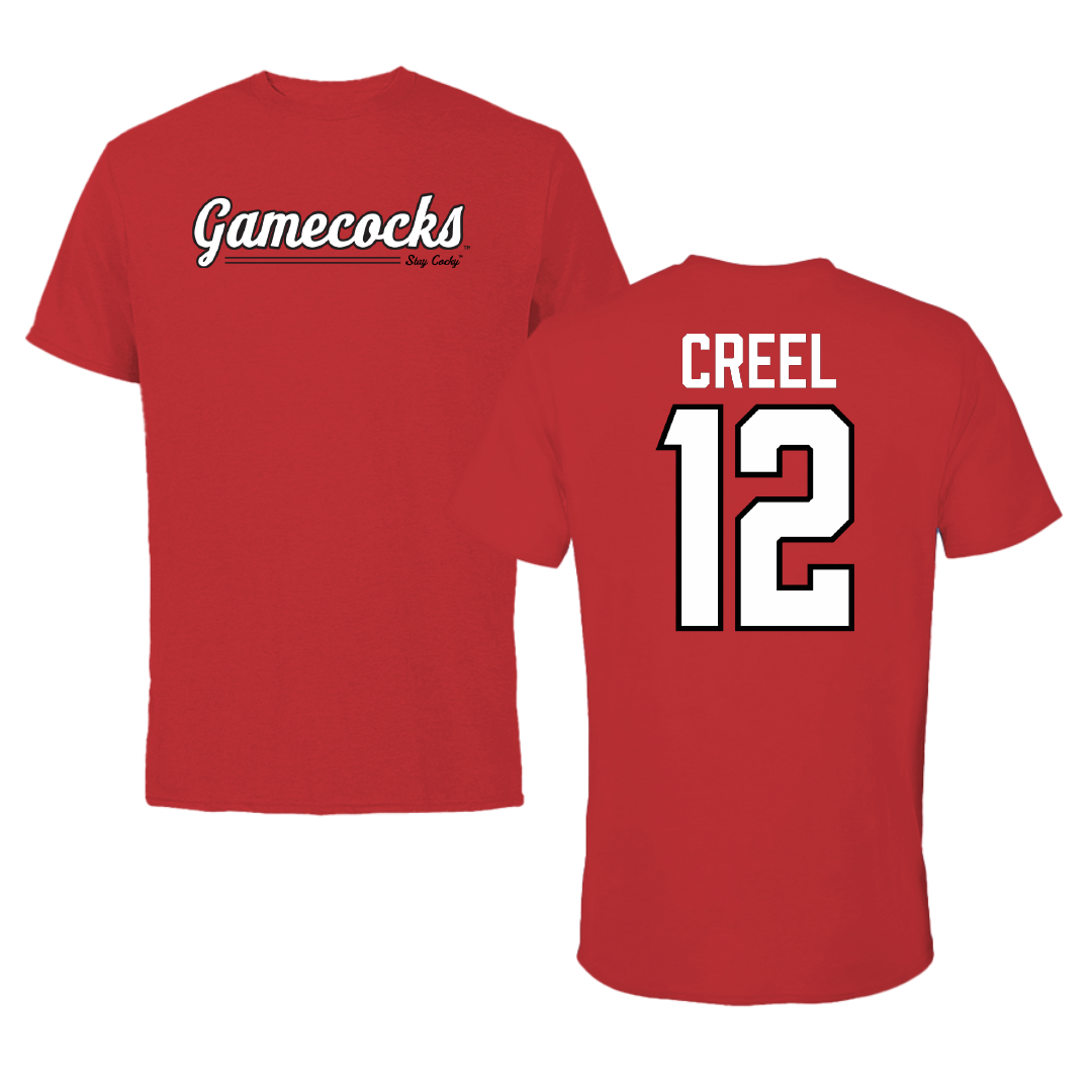 Jacksonville State University Football Red General Tee - #12 Caden Creel