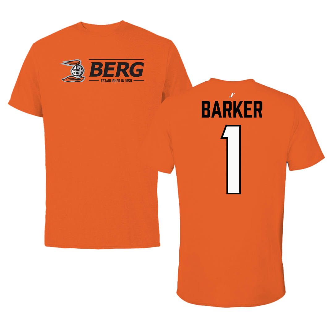 Heidelberg University Lacrosse Orange General Performance Tee - #1 Charles Barker