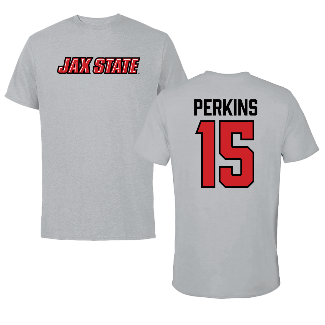 Jacksonville State University Softball Sport Gray Tee - #15 Abbi Perkins