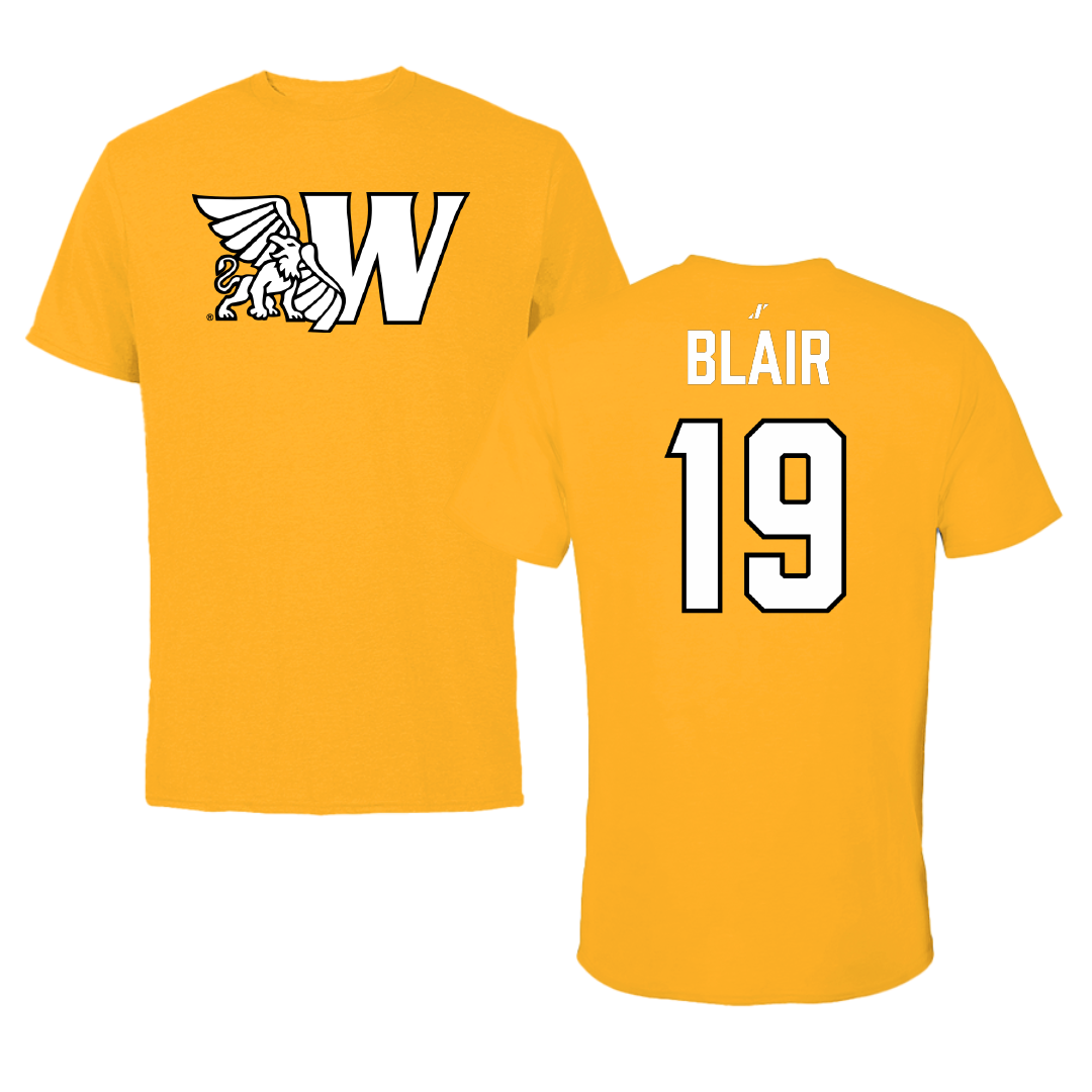 Missouri Western State University Softball Gold Performance Tee - #19 Maddy Blair