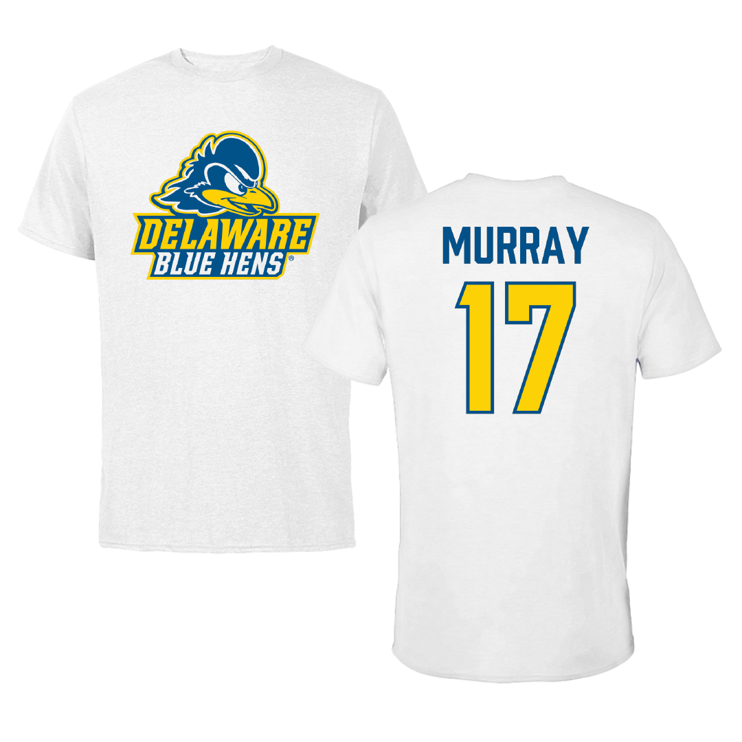 University of Delaware Volleyball (W) White Performance Tee - #17 Asia Murray
