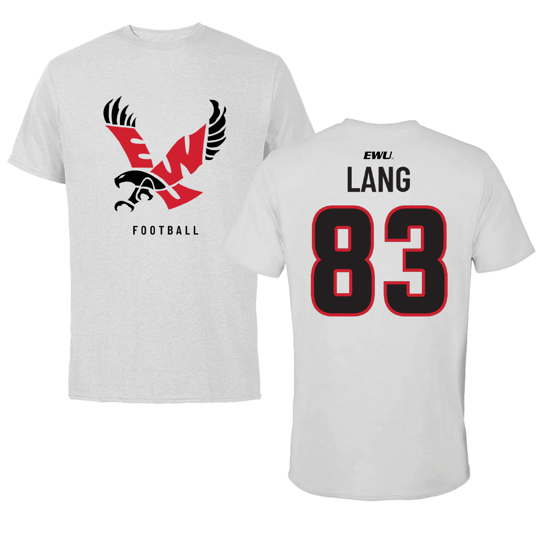 Eastern Washington University Football Light Gray Tee - #83 Rylin Lang