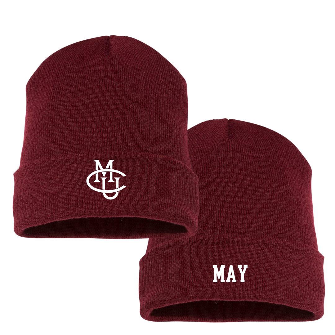Colorado Mesa University Football Maroon Beanie - #73 Coby May
