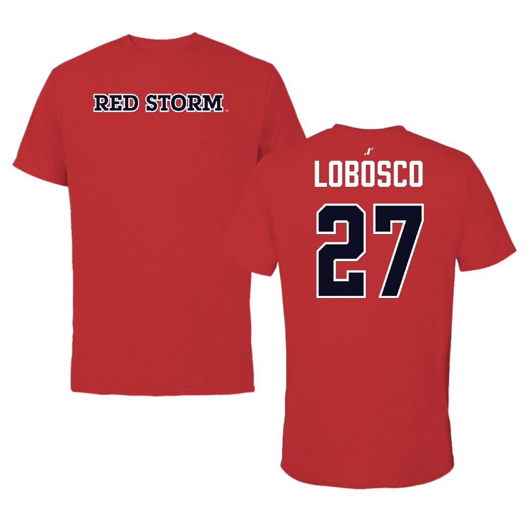 St. John's University (New York) Softball Red Tee - #27 Bianca Lobosco