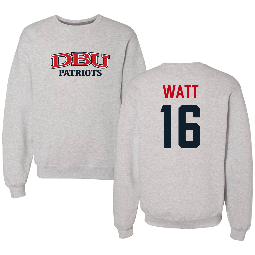Dallas Baptist University Baseball Gray Crewneck - #16 Liam Watt