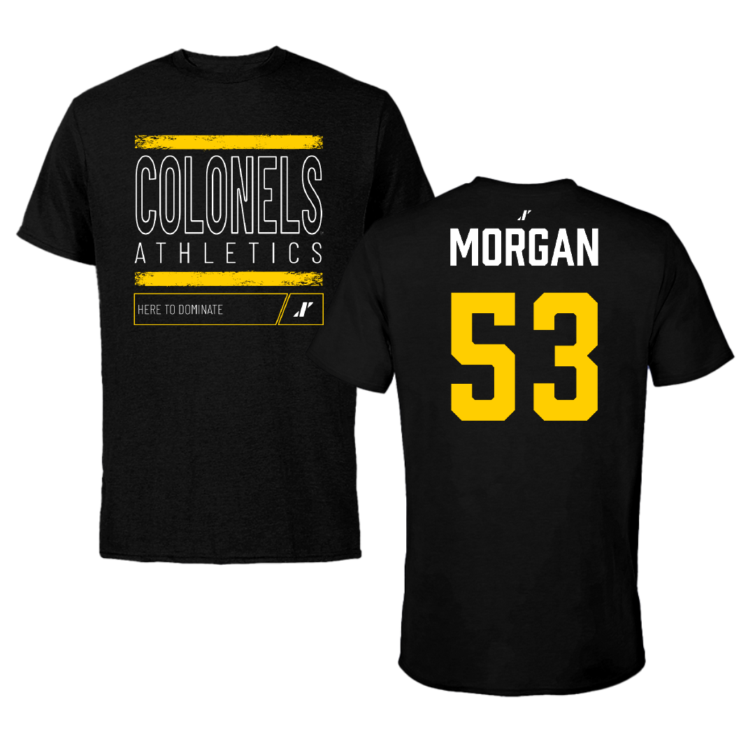 Centre College Football Black Dominate Performance Tee - #53 Austin Morgan