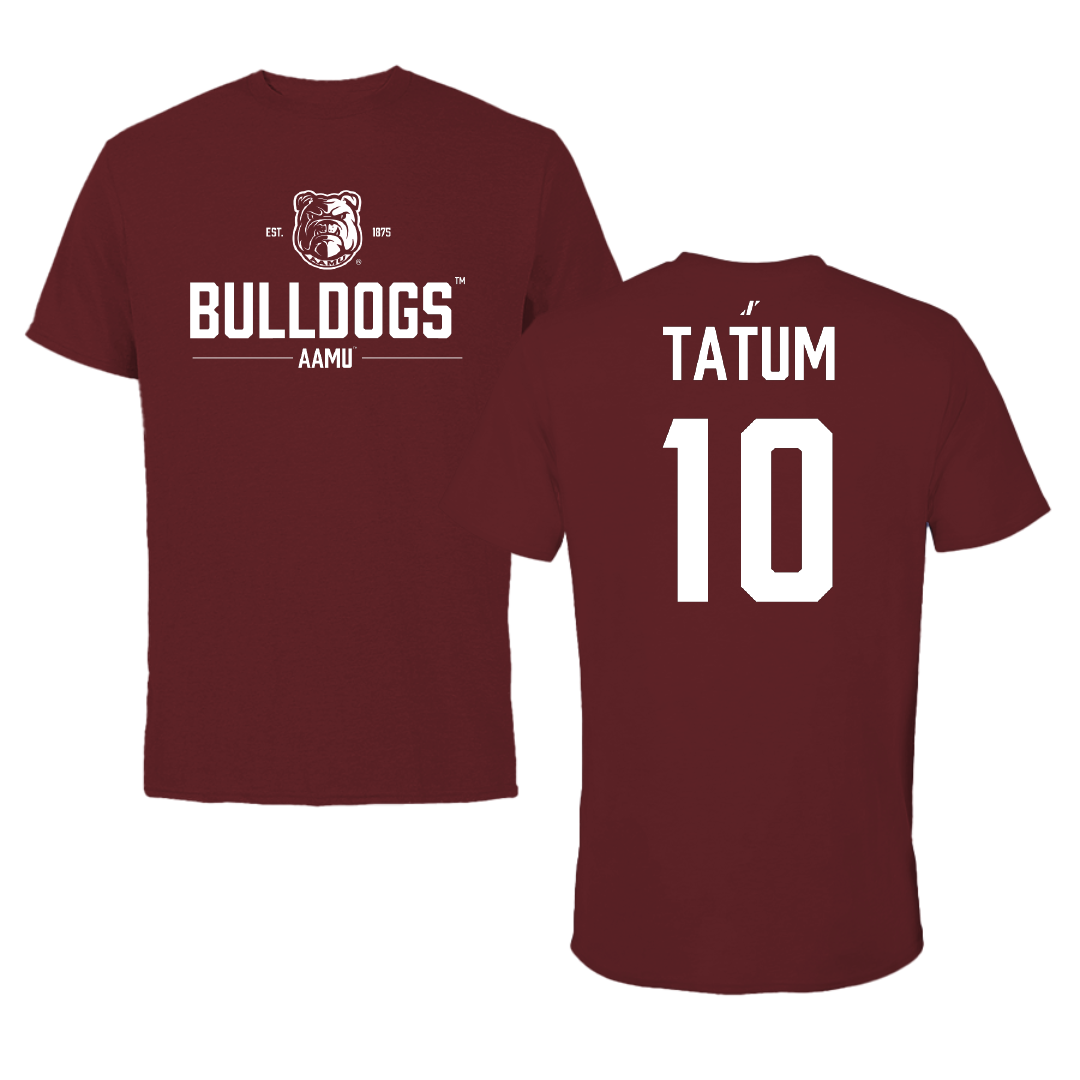 Alabama A&M University Softball Maroon General Tee - #10 Kaylee Tatum