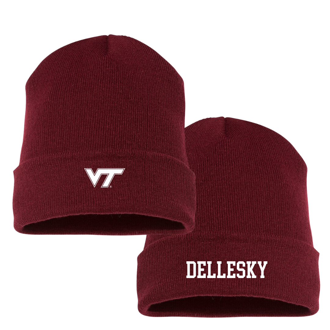 Virginia Tech Volleyball (W) Maroon Beanie - #14 Erica Dellesky