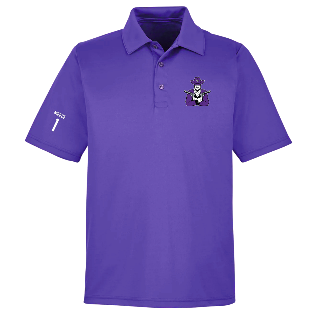 Ranger College Softball Purple Polo - #1 Amelia Meece