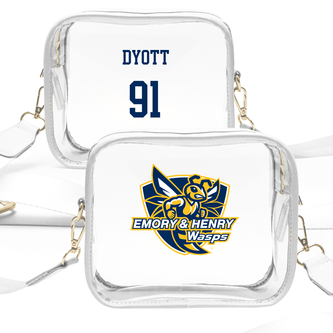 Emory & Henry College Lacrosse (M) White Clear Stadium Bag - #91 Kyle Dyott