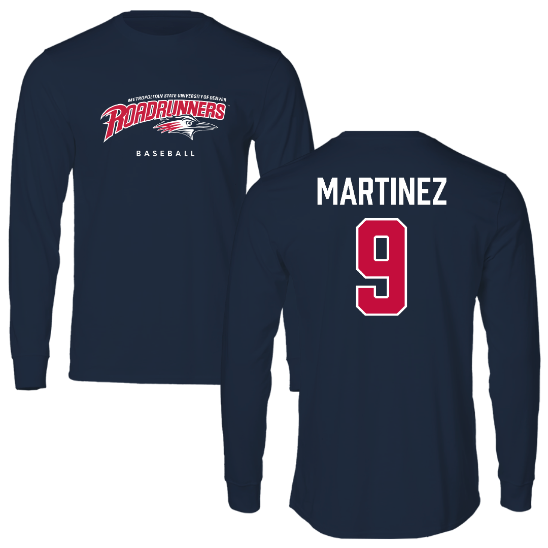 Metropolitan State University of Denver Baseball Navy Long Sleeve - #9 Alek Martinez